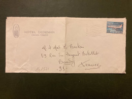 LETTRE HOTEL DEDEMAN TP AVION 250 K OBL.MEC.15-7 1973 - Briefe U. Dokumente