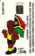 VANUATU  150 UNITS MAN & FLAG  SOUTH PACIFIC GAMES SPORT 12-1993 CHIP  2000 ONLY !! VAN1-13 READ DESCRIPTION !! - Vanuatu