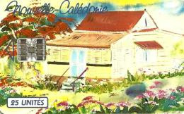 NEW CALEDONIA 25 U HOUSE LANDSCAPE  CHIP NCL-20 1994 CV$10US READ DESCRIPTION !!! - Neukaledonien