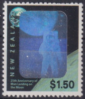 F-EX44147 NEW ZEALAND MNH 1994 HOLOGRAMS SPACE COSMOS LANDING ON THE MOON.  - Oceanía