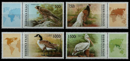 Burkina Faso 1996 - Mi-Nr. 1406-1409 ** - MNH - Vögel / Birds - Zierfeld - Burkina Faso (1984-...)
