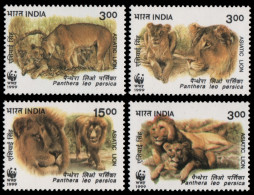 Indien 1999 - Mi-Nr. 1704-1707 ** - MNH - Löwen / Lions - Nuevos