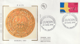" EUROPA 95 " Sur Enveloppe 1er Jour Sur Soie D'ANDORRE De 1995 Parfait état. FDC A SAISIR ! - 1995