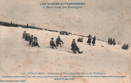 Sports D'Hiver Dans Les Montagnes (Vosges Pittoresques) Gérardmer: Glissades En Girouettes En Luge (Schlittes) - Wintersport