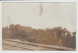 HERICOURT - HAUTE SAONE - CARTE PHOTO - ACCIDENT DE TRAIN - CATASTROPHE DE CHEMIN DE FER DU 16 MAI 1913 - Héricourt