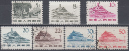 CHINA 1961, BUILDINGS, SEVEN SEPARATE USED STAMPS Of SERIES - Ungebraucht