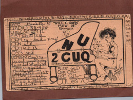 (RECTO / VERSO) CARTE DE 1927 - RADIO AMATEUR - NEW YORK - BEAUX TIMBRES - U.S.A. - Cartes Souvenir