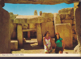 Malta PPC Hagar Qim Neolithic Temples 1979 To VANLØSE Denmark (2 Scans) - Malte