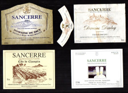 SANCERRE  LOT DE 4 ETIQUETTES DE VIN LOT 1 - Colecciones & Series