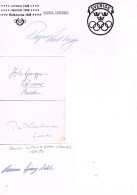 JEUX OLYMPIQUES - AUTOGRAPHES DE MEDAILLES OLYMPIQUES - CONCURRENTS DE SUEDE - - Autographes