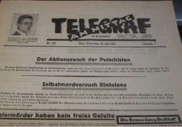 Telegraf Am Mittag - Wien - 26.7.1934 - Dollfuß Schuschnigg Nazi-Putsch (65621) - Autres & Non Classés