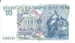 SUEDE 10 KRONOR 1968 UNC P 56 - Sweden