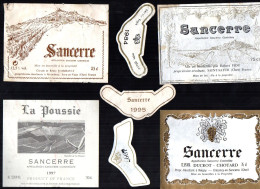 SANCERRE  LOT DE 4 ETIQUETTES DE VIN LOT  8 - Colecciones & Series