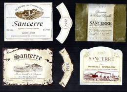 SANCERRE  LOT DE 4 ETIQUETTES DE VIN LOT  9 - Lots & Sammlungen