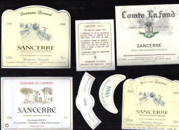 SANCERRE  LOT DE 4 ETIQUETTES DE VIN LOT  12 - Colecciones & Series