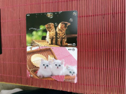 2 Phonecards Cats - Katten