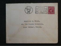 DD2  CANADA   BELLE  LETTRE   1946 QUEBEC A LYON FRANCE    ++AFF. INTERESSANT+++ - Covers & Documents