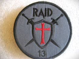 RARE ECUSSON P.N RAID DU 13 EN OPEX AFGHANISTAN SCRATCH AU DOS 90MM - Police & Gendarmerie