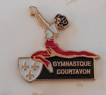 YY430 Pin's Club Gymnastique Courtavon Alsace Suisse Achat Immédiat - Ginnastica