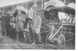 Cpa  Pilote Et Mécanicien Sur Caudron G4 Avant Départ Pour Australie - 1919-1938