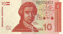 Croatia 10 Dinara, P-18 (8.10.1991) - UNC - Croatie