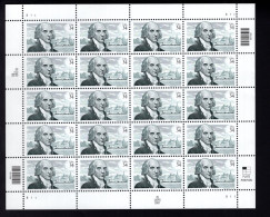 1882558479 2001 (XX) SCOTT 3545 POSTFRIS MINT NEVER HINGED -  JAMES MADISON - COMPLETE PANE - Nuevos