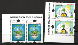 2023- Tunisie - Énergies Renouvelables- Soleil- Vent- Éolienne- Mains - Plantes - Lampe- Paire - Série Complete 2v.MNH** - Sonstige & Ohne Zuordnung