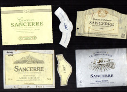 SANCERRE  LOT DE 4 ETIQUETTES DE VIN LOT  21 - Colecciones & Series