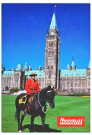 CPSM / CPM 10.5 X 15   Canada Ontario OTTAWA (2) Le Parlement  Gendarme Royal à Cheval - Ottawa