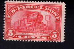 1882589412 1913 SCOTT Q5 (X) POSTFRIS MET SCHARNIER  MINT LIGHT HINGED - PARCEL POST - MAIL TRAIN AND MAIL BAG ON RACK - Pacchi