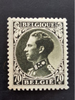 Z.M.Leopold III Links Profiel - OBP 401 70c Olijfzwart - 1934-1935 Léopold III