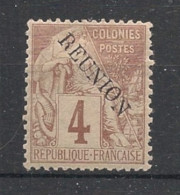 REUNION - 1891 - N°YT. 19 - Type Alphée Dubois 4c Brun - Neuf * / MH VF - Neufs