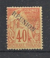 REUNION - 1891 - N°YT. 26a - Type Alphée Dubois 40c Rouge-orange - Neuf * / MH VF - Neufs