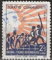 TURKEY 1981 Literacy Campaign - 2½l. - Students And Silhouette Of Ataturk FU - Usati