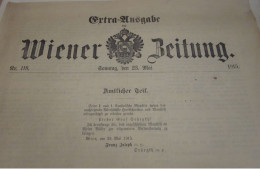 Wiener Zeitung Extra-Ausgabe 23.5.1915 - Kriegserklärung Italiens - Manifest Franz Joseph - 41*29cm (65627) - Deutsch