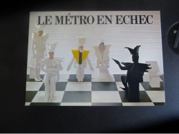 CPM Le Métro En échec - Ticket  Et Mat  - Jeu D'échec Avec Ticket De Métro Jaune Campagne  1983 - Ed Nugeron   Fraudeau - Métro