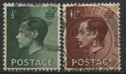 Grande Bretagne 1936 - YT 205 Et 207 (o) - Used Stamps