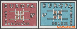België 1963 - Mi:1320/1321, Yv:1260/1261, OBP:1260/1261, Stamp - □ - Europe 1963 Ornament - 1961-1980