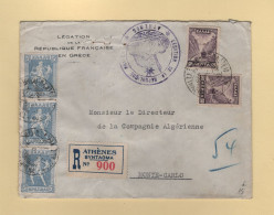 Legationn De La Republique Francaise - Athenes - 1933 - Recommande Destination Monte Carlo Monaco - Briefe U. Dokumente