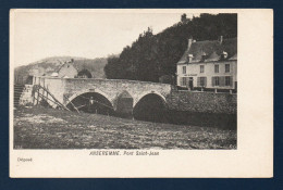 Anseremme (Namur). Pont Saint-Jean Sur La Meuse. Pêcheur. Café-Restaurant. Ca 1900 - Dinant