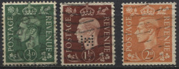 Grande Bretagne 1937-47 - YT 209 - 211 Et 212 (o) - Used Stamps