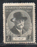 CZECH REPUBLIC CECA CZECHOSLOVAKIA CESKA CECOSLOVACCHIA 1937 PRESIDENT THOMAS GARRIGUE MASARYK 2k MH - Nuovi