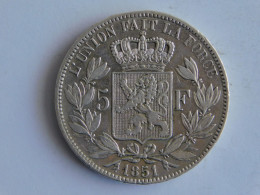 BELGIQUE 5 Francs 1851 Argent Silver - 5 Frank