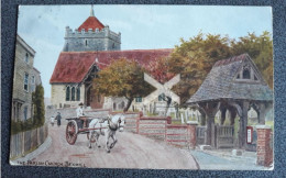 THE PARISH CHURCH BEXHILL OLD COLOUR ART POSTCARD A. R. QUINTON SALMON NO 1110 - Quinton, AR