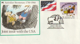 USA - AUSTRALIA Joint Issue Bicentenary Australia. (KOALA Bear & Pygargue à Tête Blanche) Joint Issue Cover 1988 - Storia Postale