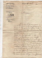 Lettre Du Ministère De La Guerre A MM. Les Députés Du Nord En Faveur De M. Plume Condamné Au Boulet Pour Désertion 1822 - Manuscrits