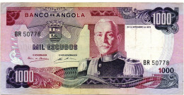 MA 10787   --  Angola  --  1000 Escudos    24/11/1972     --   état TTB - Angola