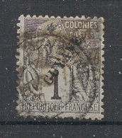 GUYANE - 1892 - N°YT. 16 - Type Alphée Dubois 1c Noir - Oblitéré / Used - Oblitérés