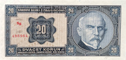 Czechoslovakia 20 Korun, P-21s (1.10.1926) - UNC - SPECIMEN - Czechoslovakia