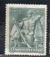 CZECH REPUBLIC CECA CZECHOSLOVAKIA CESKA CECOSLOVACCHIA 1938 BATTLE OF BACHMAC LEGIONNAIRES 50h MH - Neufs